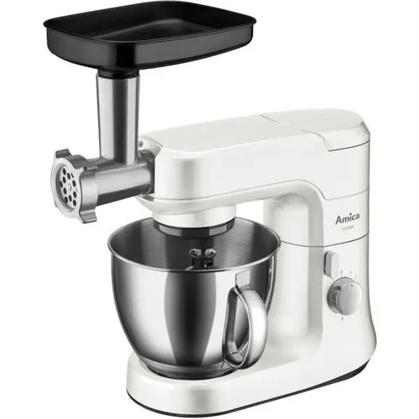 AMICA Robot de bucatarie Amica KML 4011, 1000W, bol inox 4.5L, 8 trepte de viteza, Alb