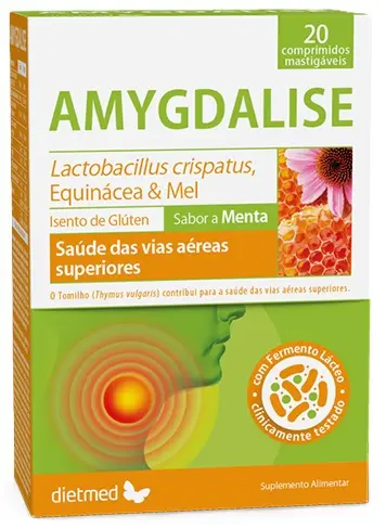Amigdalaza, 20 tablete masticabile, Dietmed