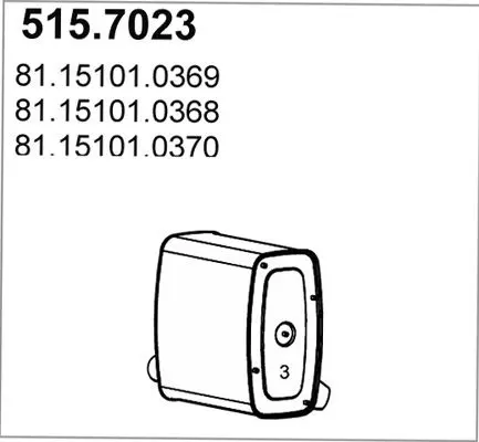 Amortizor zgomot mijloc/spate ASSO 515.7023