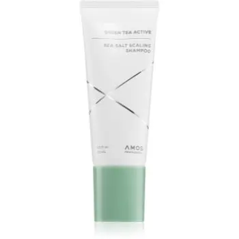 AMOS PROFESSIONAL Green Tea Active Sea Salt Scaling Shampoo Șampon împotriva căderii părului cu sare de mare