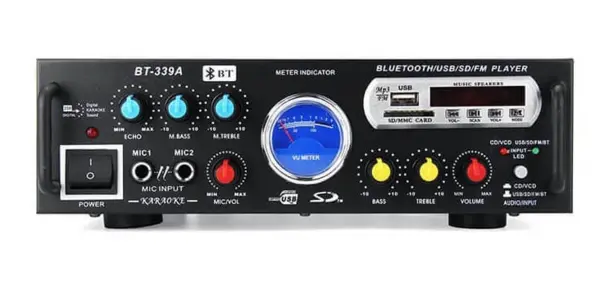 Amplificator audio cu Bluetooth BT-339A statie USB MP3 Radio FM 2x30W / 12V