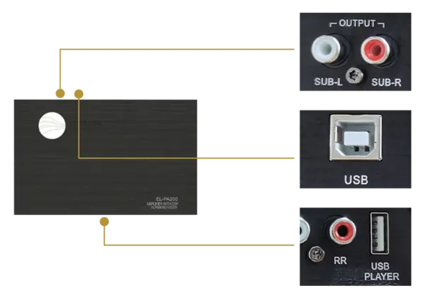 Amplificator auto Rainbow EL-PA200 DSP, 4 canale, 200 W