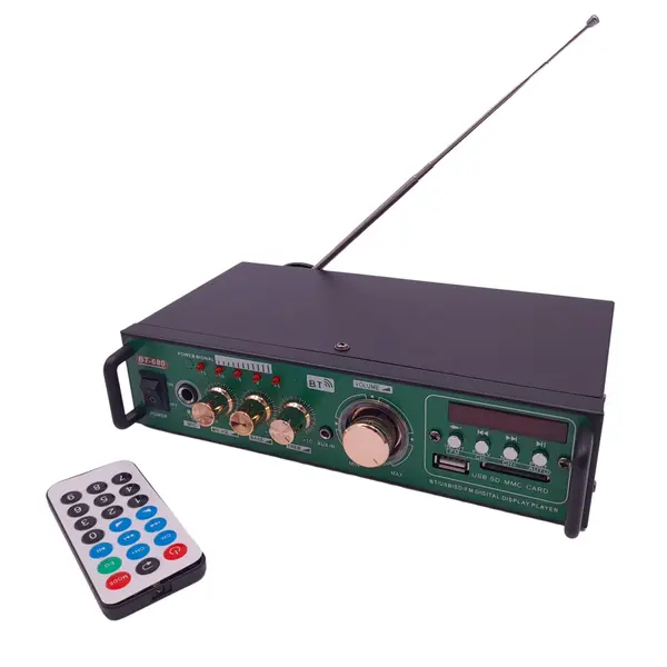 Amplificator digital DEPOX , BT-680 Experience, tip Statie, 2x10 W, Bluetooth, telecomanda, intrari USB, SD CARD, microfon