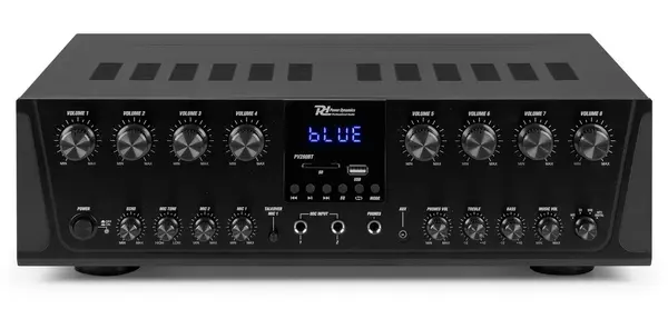 Amplificator Power Dynamics Pv280BT, 8 zone, 800W, Bluetooth, MP3, Jack 6.3mm, USB, RCA