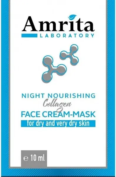 Amrita Mască facială cu colagen peste noapte, 10 ml