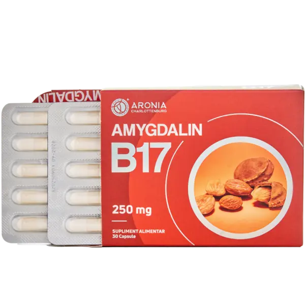 Amygdalin (B17) la 250 mg — 30 capsule pentru echilibrul organismului, imunitate și protecție antioxidantă
