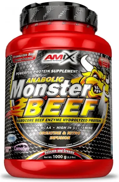 Anabolic Monster Beef, căpșună și banană, 1000 g, Amix