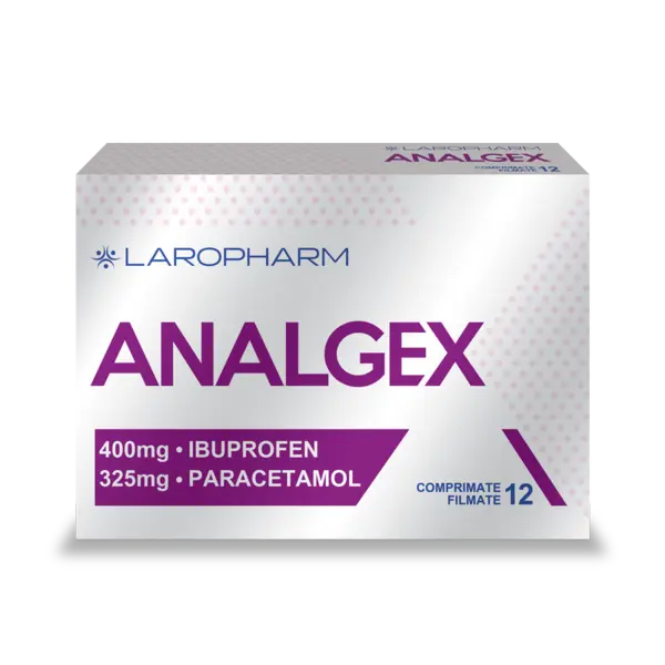 Analgex, Laropharm | 400mg/325mg x 12 comprimate filmate