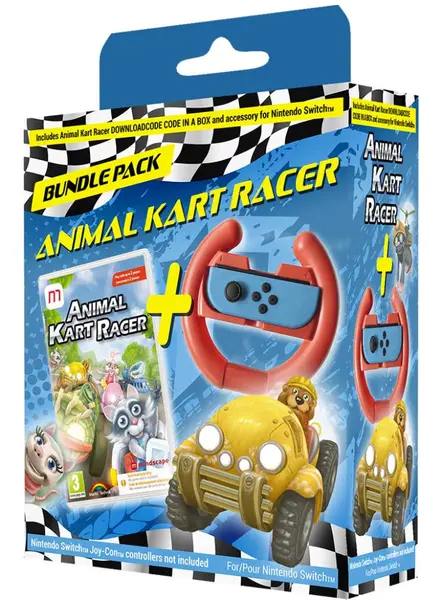 Animal Kart Racer Steering Wheel Bundle (code In A Box) NSW