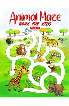 Animal Maze Book for Kids Aged 4-8: Fun Childrens Activity Book, for Children Aged 4 5 6 7 & 8 - Activity World