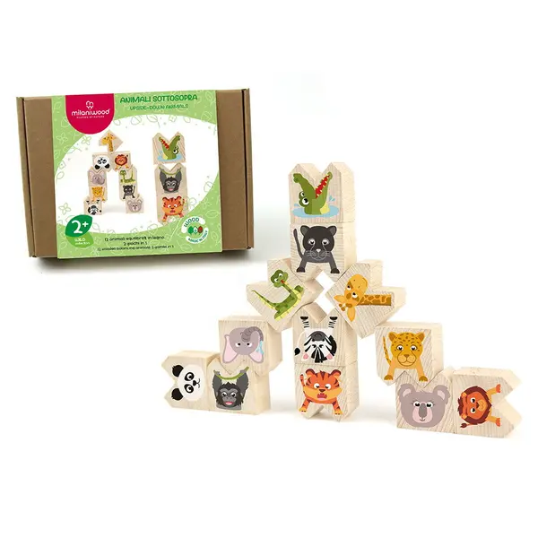 Animale exotice haioase, joc de echilibru, Milaniwood multicolor