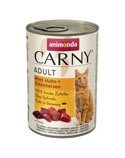 ANIMONDA Carny Adult vită, pui și inimi de rață 400 gr