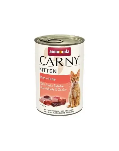 ANIMONDA Carny Kitten Beef&Turkey 400 g Cnserva hrana umeda pisoi, cu vita si curcan