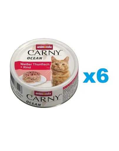 ANIMONDA Carny ocean Hrana umeda cu ton si vita pentru pisici adulte 6 x 80g