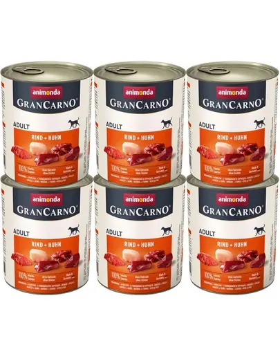 ANIMONDA GranCarno Conserve cu vita si pui pentru caini 6 x 800 g