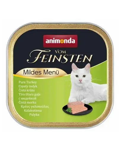 ANIMONDA Vom Feinsten Mild Menü hrană umedă tip pate pentru pisici cu curcan 100 g