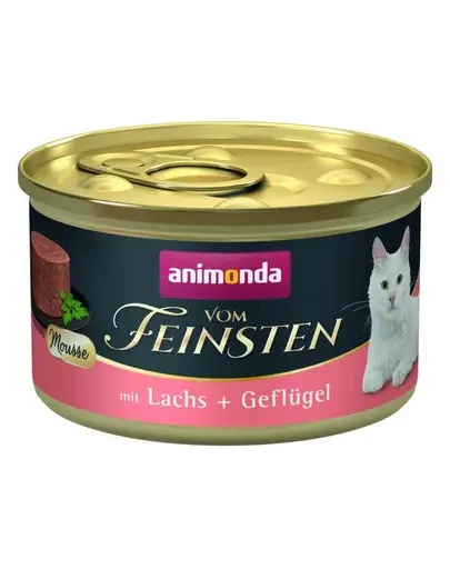 ANIMONDA Vom Feinsten Mousse hrană umedă tip mousse pentru pisici cu somon și pasăre 85 g
