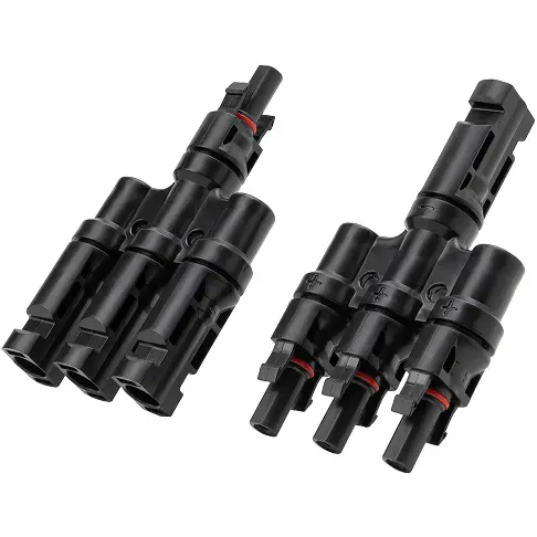 Anker Cablu conector de incarcare solara Anker Solix MC4 cu 3 porturi, Negru