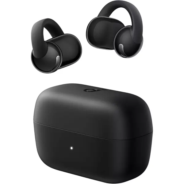 Anker Casti True Wireless Anker SoundCore C50i, Open Ear Clip-On, Hi-Res, IP55, Bluetooth 6.0, Autonomie 7/28 ore, Negru