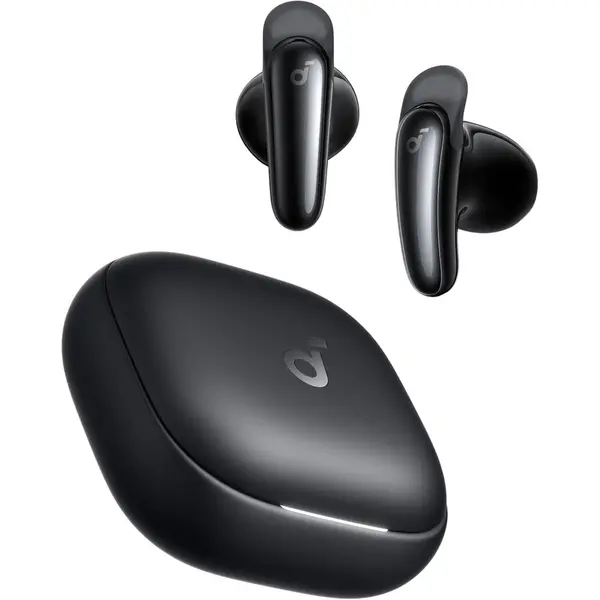 Anker Casti True Wireless Anker Soundcore Liberty Buds, Semi in-Ear, ANC, Autonomie 30 de ore, Bluetooth 6.1, Negru