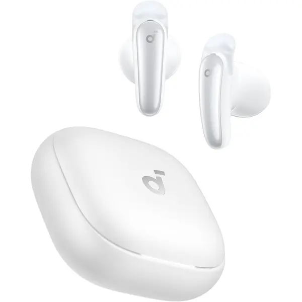 Anker Casti True Wireless Anker Soundcore Liberty Buds, Semi in-Ear, ANC, Autonomie 30 de ore, Bluetooth 6.1, Alb