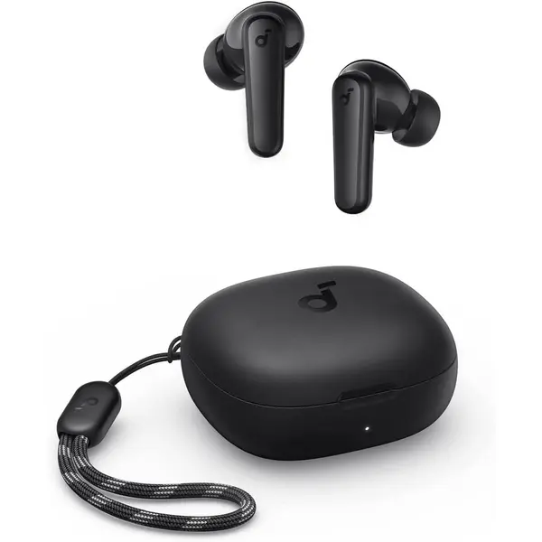 Anker Casti TWS Anker R50i, tip butoni, utilizare multimedia, Bluetooth 5.3, 2 x mic, durata baterie pana la 30 ore, IPX5, negru
