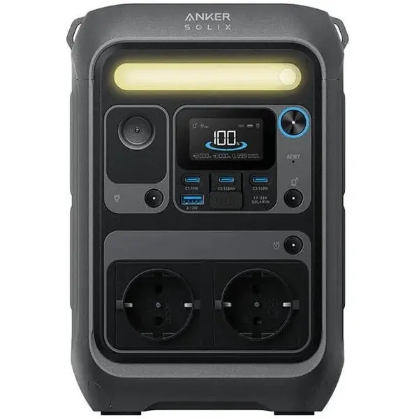 Anker Statie de incarcare portabila Anker Solix C300X AC, 288Wh, 300W, 1x USB-A, 3x USB-C, 2x AC