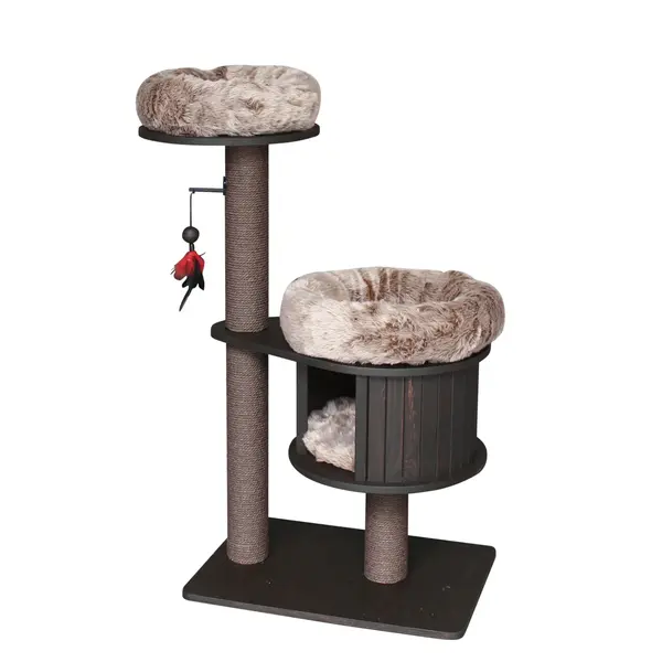 Ansamblu de joaca pisici, Meraki Home, Espresso Cloud Small, 67x35x47 cm