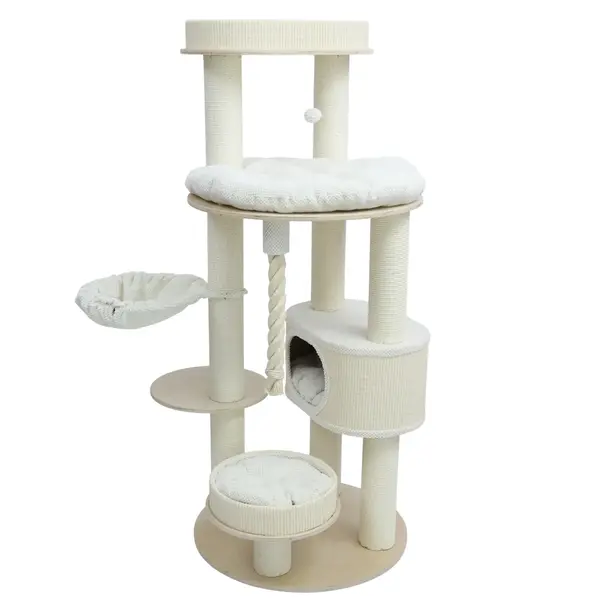 Ansamblu de joaca pisici, Meraki Home, Ivory Loft Tower, 75x75x47 cm