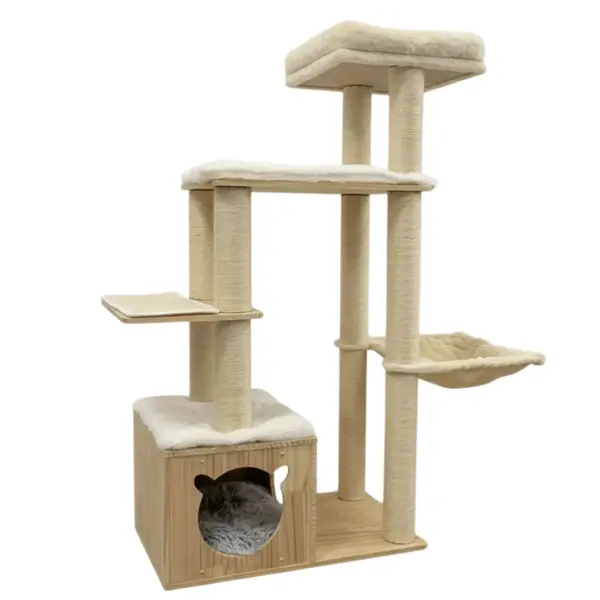 Ansamblu de joaca pisici, Meraki Home, Nordic Pine, 67x44x24 cm
