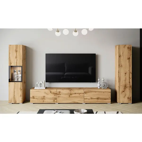Ansamblu Mobilier Camera De Z, 3 piese, stejar Wotan, 240/130/31 cm