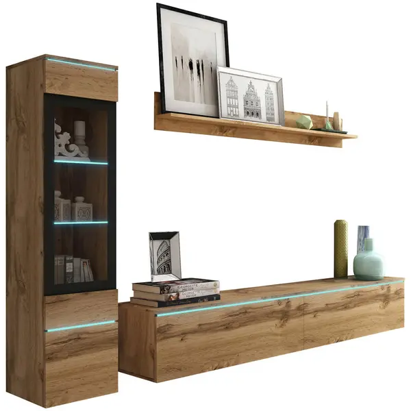 Ansamblu Mobilier Camera De Z, 3 piese, stejar Wotan,