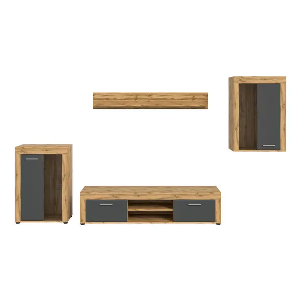 Ansamblu Mobilier Camera De Z, 4 piese, stejar Wotan, 310/169/35 cm
