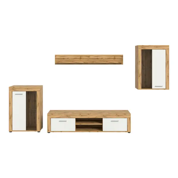 Ansamblu Mobilier Camera De Z, 4 piese, stejar Wotan, 310/169/35 cm