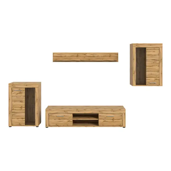 Ansamblu Mobilier Camera De Z, 4 piese, stejar Wotan, 310/169/35 cm