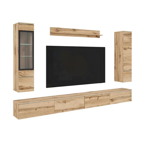 Ansamblu Mobilier Camera De Z, 5 piese, stejar Wotan, 300/162/33 cm