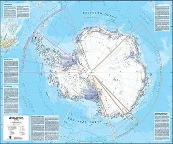Antarctica laminated, Sheet Map/***