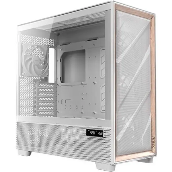 Antec Carcasa PC Antec Flux Pro, Full Tower, fara sursa, sticla securizata, E-ATX, ATX, mATX, mITX, 6 ventilatoare incluse, 12 ventilatoare compatibile, Alb
