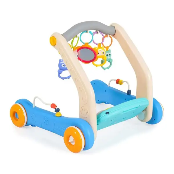 Antemergator 2 in 1 cu salteluta de activitati Moni Piano Albastru