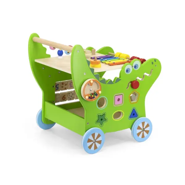 Antemergator Viga, lemn, activitati Montessori, crocodil, multicolor KID446818, la doar 424,00 lei