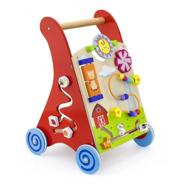 Antemergator Viga, lemn, activitati Montessori, rosu KID509507, la doar 298,00 lei