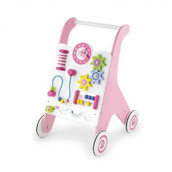 Antemergator Viga, lemn, activitati Montessori, roz KID501785, la doar 251,00 lei