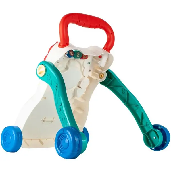 Antepremergator multifunctional, cu Pian detasabil, Tabla pentru desen, angrenaje rotative, roti anti-alunecare, Maner de sustinere, greutate 1.6kg, Walking Car Multicolor