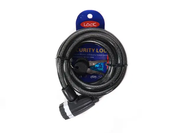 Antifurt Bicicleta cu Cheie 12mm/1.2m Negru