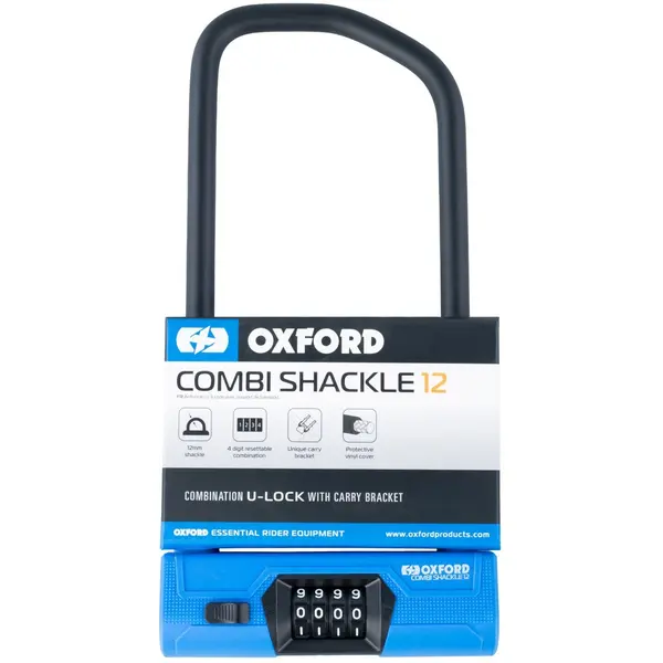 Antifurt Bicicleta Oxford Combi Shackle 12 320mm x 153mm Otel Albastru LK333