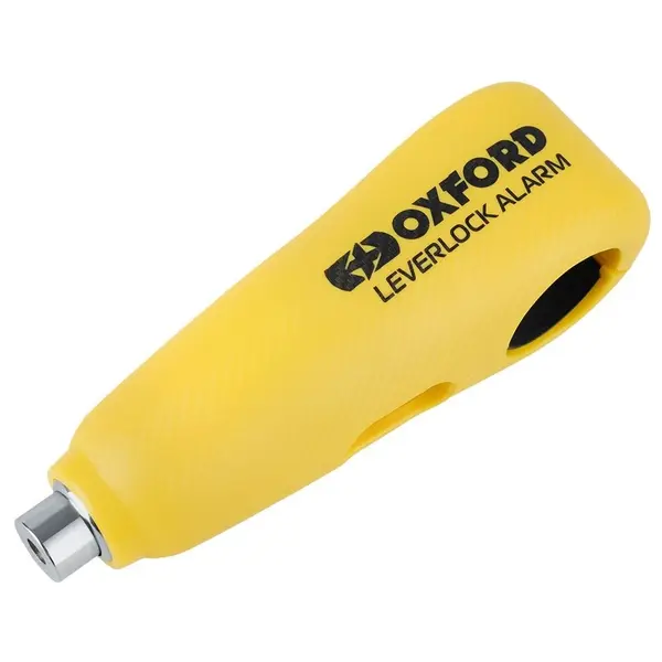Antifurt Blocator Maner Frana Ghidon Cu Alarma Moto Oxford LeverLock Alarm Galben LK302