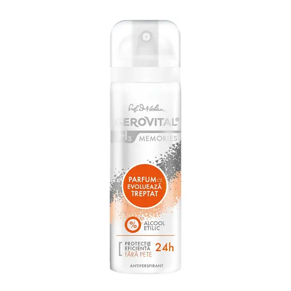 Antiperspirant H3 Memories, Gerovital , Farmec | 150 ml