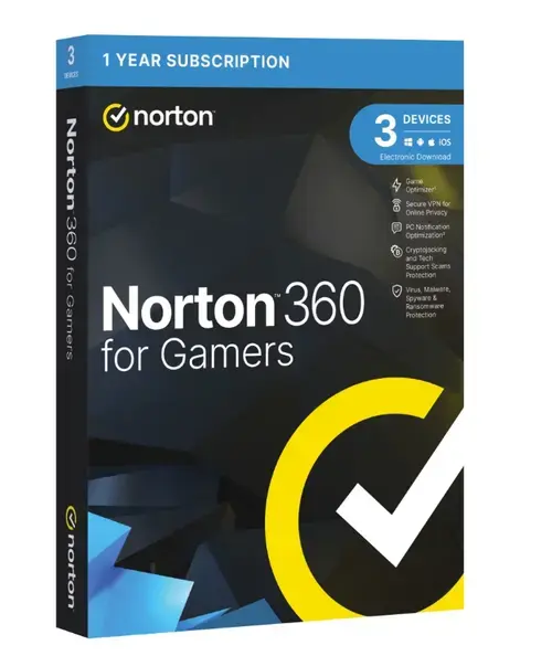Antivirus Norton 360 Gamers, Backup 50GB, 1 An, 3 Dispozitive, 1 Utilizator