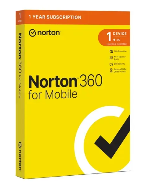 Antivirus Norton 360 Mobile, 1 An, 1 Dispozitiv, 1 Utilizator