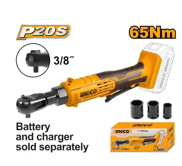Antrenor cu Clichet 3/8 20V 65Nm INGCO CDRLI2060151